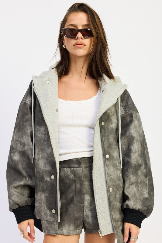 LEATHER MIX MEDIA BOMBER JACKET-Emory Park-[option4]-[option5]-[option6]-[option7]-[option8]-Shop-Boutique-Clothing-for-Women-Online