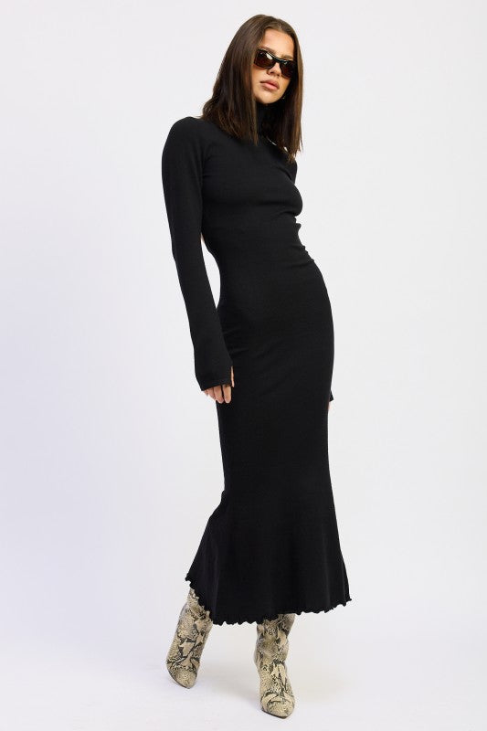 TURTLE NECK MIDI DRESS WITH BACK CUTOUT-Emory Park-[option4]-[option5]-[option6]-[option7]-[option8]-Shop-Boutique-Clothing-for-Women-Online