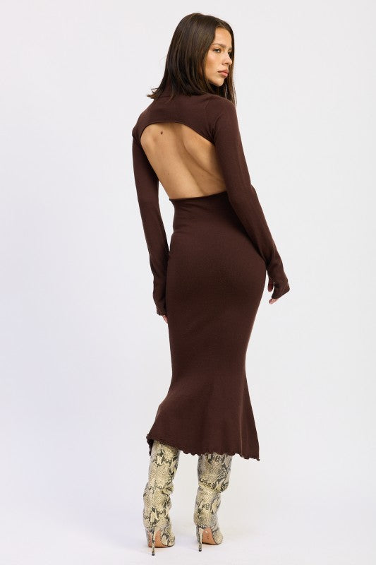 TURTLE NECK MIDI DRESS WITH BACK CUTOUT-Emory Park-[option4]-[option5]-[option6]-[option7]-[option8]-Shop-Boutique-Clothing-for-Women-Online