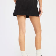 PINSTRIPE MINI SKIRT WITH BELT-Emory Park-[option4]-[option5]-[option6]-[option7]-[option8]-Shop-Boutique-Clothing-for-Women-Online