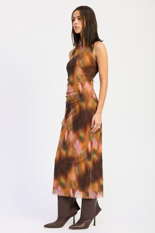 PRINTED MIDI SLEEVELESS DRESS-Emory Park-[option4]-[option5]-[option6]-[option7]-[option8]-Shop-Boutique-Clothing-for-Women-Online