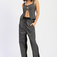 PINSTRIPES SQUARED NECK TOP WITH BUCKLE DETAIL-Emory Park-[option4]-[option5]-[option6]-[option7]-[option8]-Shop-Boutique-Clothing-for-Women-Online