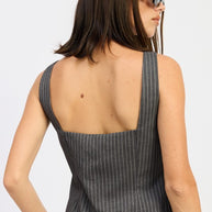 PINSTRIPES SQUARED NECK TOP WITH BUCKLE DETAIL-Emory Park-[option4]-[option5]-[option6]-[option7]-[option8]-Shop-Boutique-Clothing-for-Women-Online