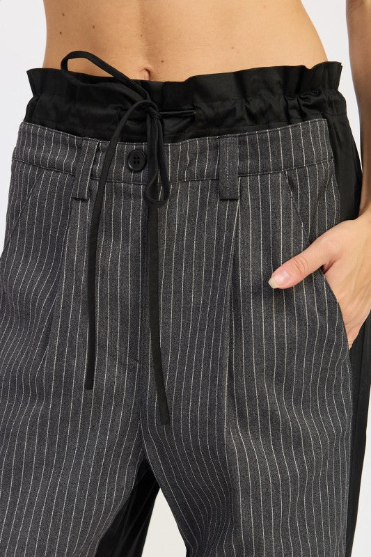 LOOSE FIT MIX MEDIA PANTS-Emory Park-[option4]-[option5]-[option6]-[option7]-[option8]-Shop-Boutique-Clothing-for-Women-Online