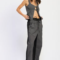 LOOSE FIT MIX MEDIA PANTS-Emory Park-[option4]-[option5]-[option6]-[option7]-[option8]-Shop-Boutique-Clothing-for-Women-Online