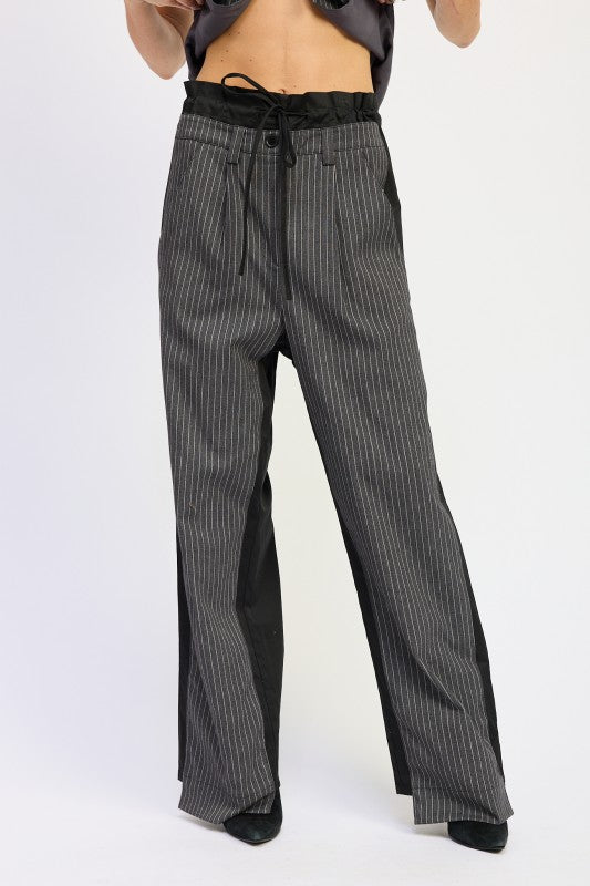 LOOSE FIT MIX MEDIA PANTS-Emory Park-[option4]-[option5]-[option6]-[option7]-[option8]-Shop-Boutique-Clothing-for-Women-Online