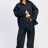 OVERSIZED TWILL BUTTON UP JACKET-Emory Park-[option4]-[option5]-[option6]-[option7]-[option8]-Shop-Boutique-Clothing-for-Women-Online