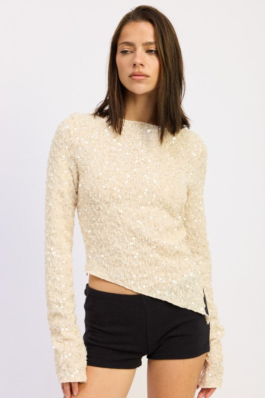ASYMMETRICAL SEQUIN TOP-Emory Park-[option4]-[option5]-[option6]-[option7]-[option8]-Shop-Boutique-Clothing-for-Women-Online