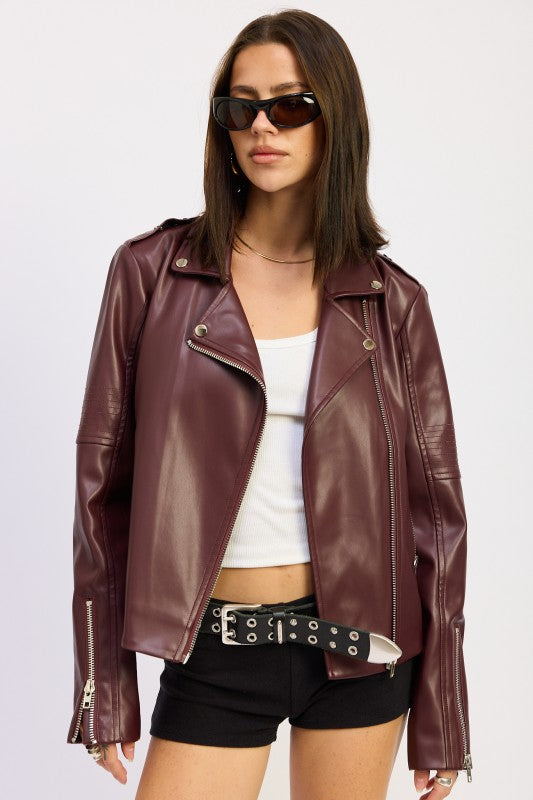 LEATHER BIKER JACKET-Emory Park-[option4]-[option5]-[option6]-[option7]-[option8]-Shop-Boutique-Clothing-for-Women-Online