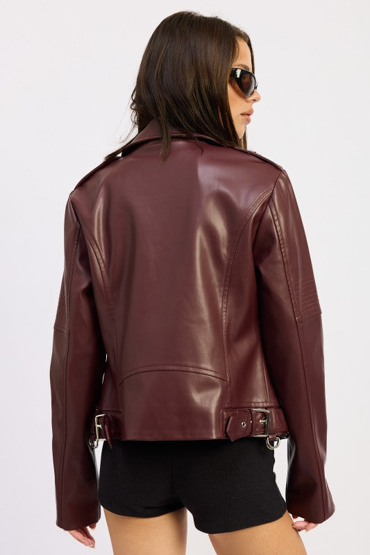 LEATHER BIKER JACKET-Emory Park-[option4]-[option5]-[option6]-[option7]-[option8]-Shop-Boutique-Clothing-for-Women-Online