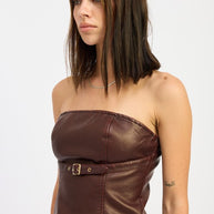 LEATHER TUBE TOP WITH BELT DETAIL-Emory Park-[option4]-[option5]-[option6]-[option7]-[option8]-Shop-Boutique-Clothing-for-Women-Online
