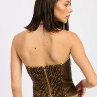 LEATHER TUBE TOP WITH BELT DETAIL-Emory Park-[option4]-[option5]-[option6]-[option7]-[option8]-Shop-Boutique-Clothing-for-Women-Online