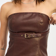 LEATHER TUBE TOP WITH BELT DETAIL-Emory Park-[option4]-[option5]-[option6]-[option7]-[option8]-Shop-Boutique-Clothing-for-Women-Online