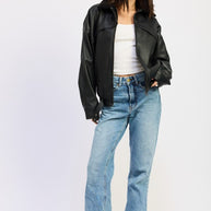 SHEARLING COLLAR VEGAN LEATHER JACKET-Emory Park-[option4]-[option5]-[option6]-[option7]-[option8]-Shop-Boutique-Clothing-for-Women-Online