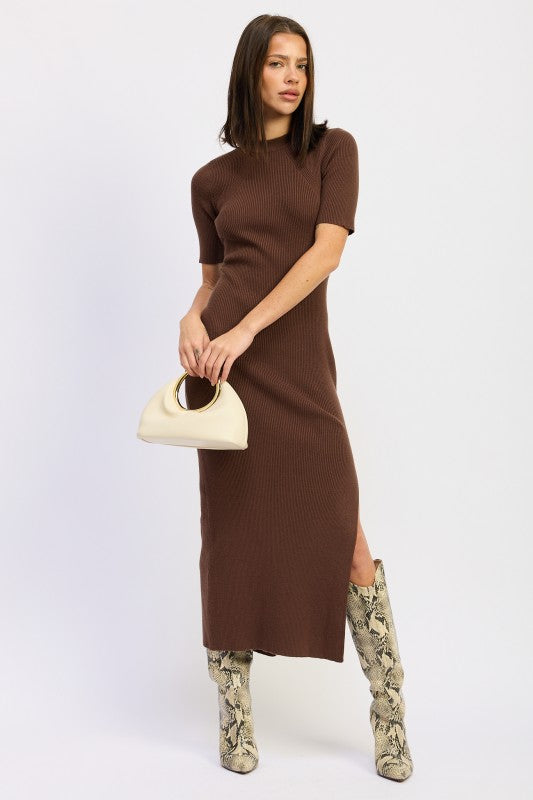 RIBBED SWEATER MIDI DRESS WITH SLIT-Emory Park-[option4]-[option5]-[option6]-[option7]-[option8]-Shop-Boutique-Clothing-for-Women-Online