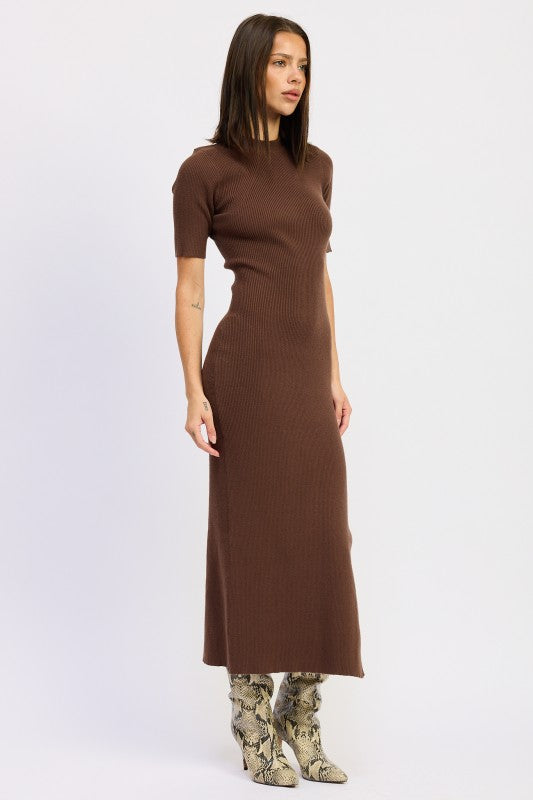 RIBBED SWEATER MIDI DRESS WITH SLIT-Emory Park-[option4]-[option5]-[option6]-[option7]-[option8]-Shop-Boutique-Clothing-for-Women-Online