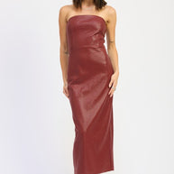 CHINTZ TEXTURED TUBE MIDI DRESS-Emory Park-BURGUNDY-S-[option4]-[option5]-[option6]-[option7]-[option8]-Shop-Boutique-Clothing-for-Women-Online