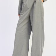 PLEATED WIDE LEG TROUSER WITH RHINESTONES-Emory Park-GREY-S-[option4]-[option5]-[option6]-[option7]-[option8]-Shop-Boutique-Clothing-for-Women-Online