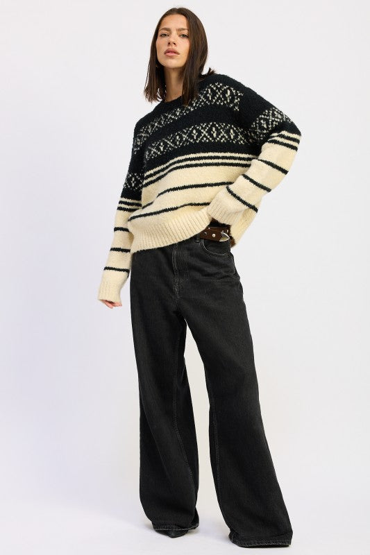 FAIR SLE STRIPED OVERSIZE SWEATER-Emory Park-[option4]-[option5]-[option6]-[option7]-[option8]-Shop-Boutique-Clothing-for-Women-Online