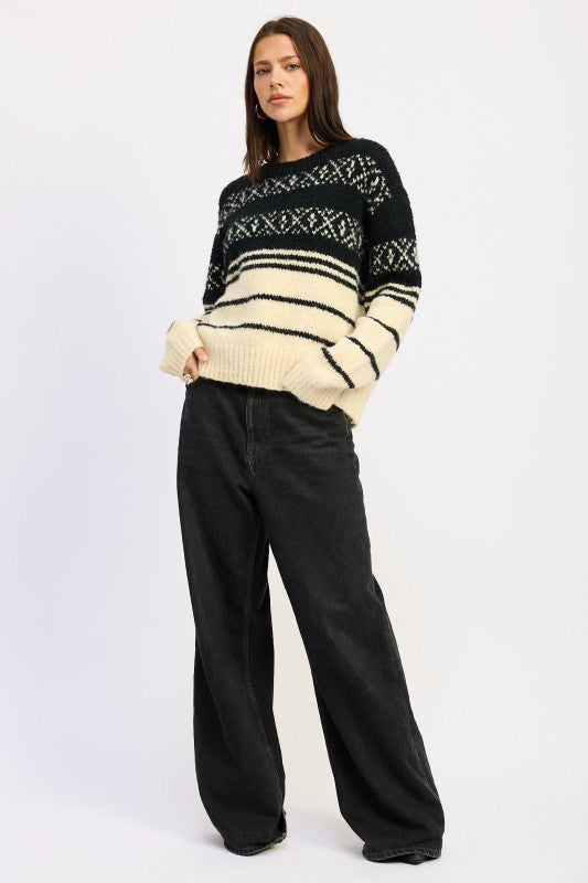 FAIR SLE STRIPED OVERSIZE SWEATER-Emory Park-[option4]-[option5]-[option6]-[option7]-[option8]-Shop-Boutique-Clothing-for-Women-Online