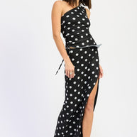POLKADOT MAXI SKIRT WITH FRONT SLIT-Emory Park-[option4]-[option5]-[option6]-[option7]-[option8]-Shop-Boutique-Clothing-for-Women-Online