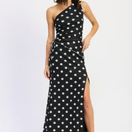 POLKADOT MAXI SKIRT WITH FRONT SLIT-Emory Park-[option4]-[option5]-[option6]-[option7]-[option8]-Shop-Boutique-Clothing-for-Women-Online