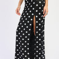 POLKADOT MAXI SKIRT WITH FRONT SLIT-Emory Park-[option4]-[option5]-[option6]-[option7]-[option8]-Shop-Boutique-Clothing-for-Women-Online