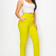 Women Ankle Slim Fit Cigarette pants with Belt-ACG Los Angeles-[option4]-[option5]-[option6]-[option7]-[option8]-Shop-Boutique-Clothing-for-Women-Online