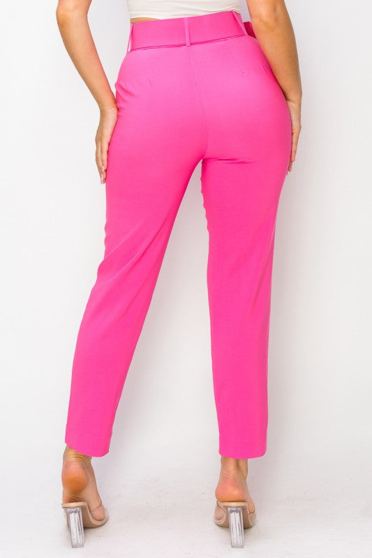 Women Ankle Slim Fit Cigarette pants with Belt-ACG Los Angeles-[option4]-[option5]-[option6]-[option7]-[option8]-Shop-Boutique-Clothing-for-Women-Online