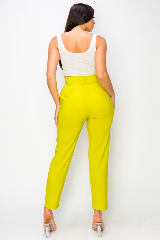 Women Ankle Slim Fit Cigarette pants with Belt-ACG Los Angeles-[option4]-[option5]-[option6]-[option7]-[option8]-Shop-Boutique-Clothing-for-Women-Online