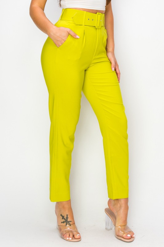 Women Ankle Slim Fit Cigarette pants with Belt-ACG Los Angeles-[option4]-[option5]-[option6]-[option7]-[option8]-Shop-Boutique-Clothing-for-Women-Online