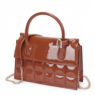 Patent Faux Leather Embossed Top Handle Swing Bag-LA Jewelry Plaza-[option4]-[option5]-[option6]-[option7]-[option8]-Shop-Boutique-Clothing-for-Women-Online