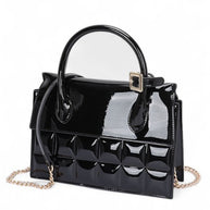 Patent Faux Leather Embossed Top Handle Swing Bag-LA Jewelry Plaza-[option4]-[option5]-[option6]-[option7]-[option8]-Shop-Boutique-Clothing-for-Women-Online