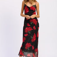 FLORAL PRINTED COWL NECK MIDI DRESS-Emory Park-[option4]-[option5]-[option6]-[option7]-[option8]-Shop-Boutique-Clothing-for-Women-Online