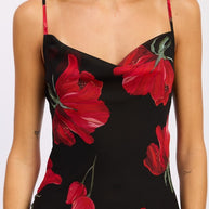 FLORAL PRINTED COWL NECK MIDI DRESS-Emory Park-[option4]-[option5]-[option6]-[option7]-[option8]-Shop-Boutique-Clothing-for-Women-Online