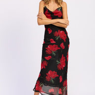 FLORAL PRINTED COWL NECK MIDI DRESS-Emory Park-[option4]-[option5]-[option6]-[option7]-[option8]-Shop-Boutique-Clothing-for-Women-Online