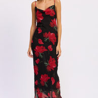 FLORAL PRINTED COWL NECK MIDI DRESS-Emory Park-[option4]-[option5]-[option6]-[option7]-[option8]-Shop-Boutique-Clothing-for-Women-Online