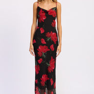 FLORAL PRINTED COWL NECK MIDI DRESS-Emory Park-[option4]-[option5]-[option6]-[option7]-[option8]-Shop-Boutique-Clothing-for-Women-Online