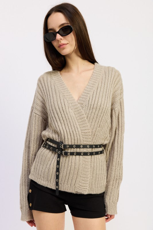WRAPPED CARDIGAN WITH BELT-Emory Park-[option4]-[option5]-[option6]-[option7]-[option8]-Shop-Boutique-Clothing-for-Women-Online