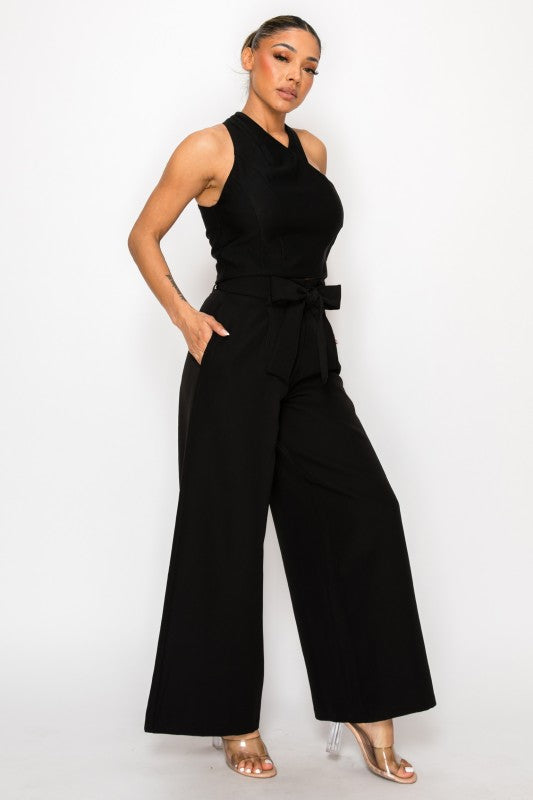 Dressy Palazzo Belted Pants & Halter Cropped Top-ACG Los Angeles-[option4]-[option5]-[option6]-[option7]-[option8]-Shop-Boutique-Clothing-for-Women-Online