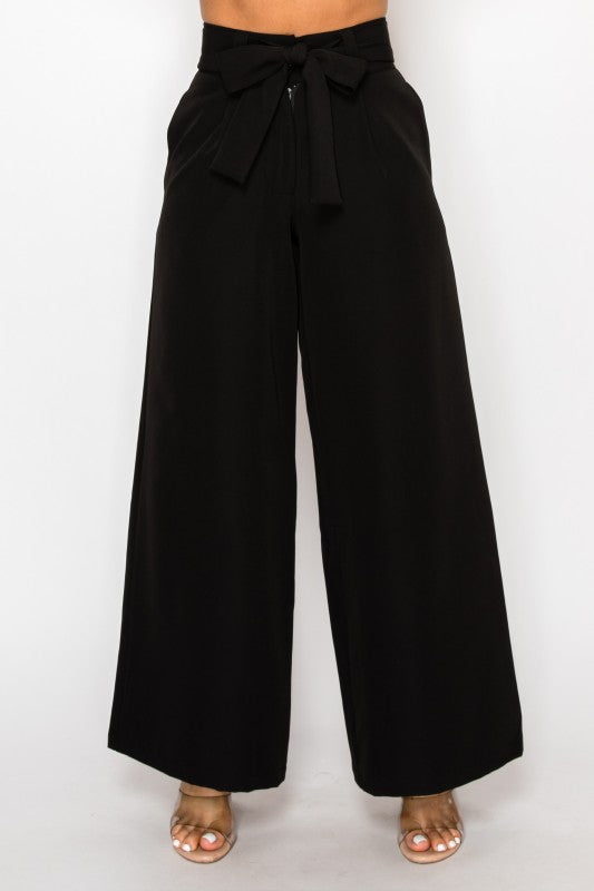 Dressy Palazzo Belted Pants & Halter Cropped Top-ACG Los Angeles-[option4]-[option5]-[option6]-[option7]-[option8]-Shop-Boutique-Clothing-for-Women-Online