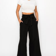 Dressy Palazzo Belted Pants & Halter Cropped Top-ACG Los Angeles-[option4]-[option5]-[option6]-[option7]-[option8]-Shop-Boutique-Clothing-for-Women-Online