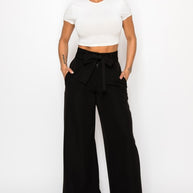 Dressy & Casual High Waisted Palazzo Belted Pants-ACG Los Angeles-Black-S-[option4]-[option5]-[option6]-[option7]-[option8]-Shop-Boutique-Clothing-for-Women-Online
