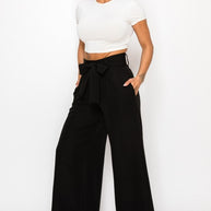 Dressy & Casual High Waisted Palazzo Belted Pants-ACG Los Angeles-[option4]-[option5]-[option6]-[option7]-[option8]-Shop-Boutique-Clothing-for-Women-Online
