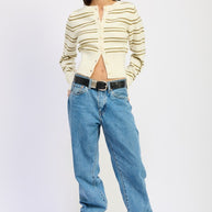 BUTTON DOWN STRIPED CARDIGAN-Emory Park-[option4]-[option5]-[option6]-[option7]-[option8]-Shop-Boutique-Clothing-for-Women-Online