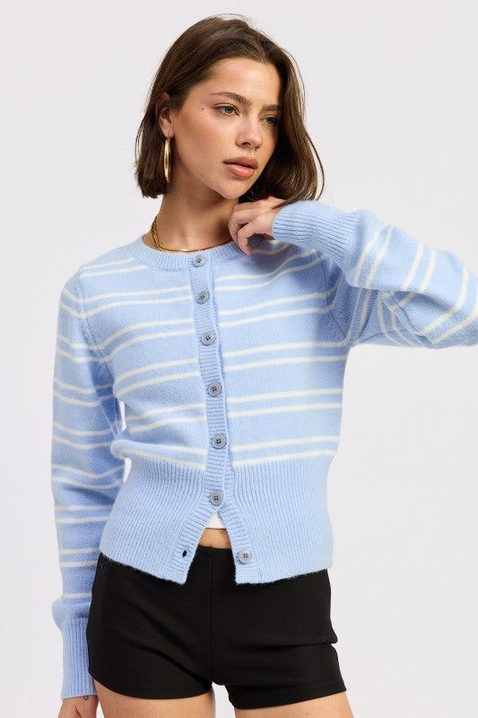 BUTTON DOWN STRIPED CARDIGAN-Emory Park-[option4]-[option5]-[option6]-[option7]-[option8]-Shop-Boutique-Clothing-for-Women-Online