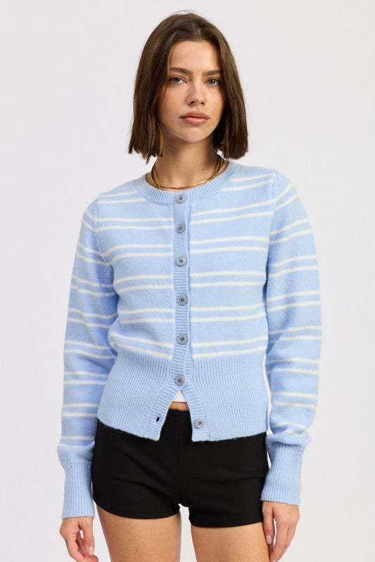 BUTTON DOWN STRIPED CARDIGAN-Emory Park-[option4]-[option5]-[option6]-[option7]-[option8]-Shop-Boutique-Clothing-for-Women-Online