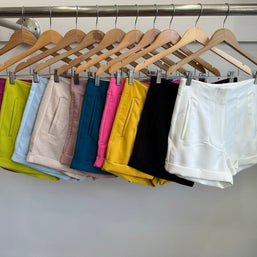 Dressy Pleated High waist Shorts with Pockets-ACG Los Angeles-[option4]-[option5]-[option6]-[option7]-[option8]-Shop-Boutique-Clothing-for-Women-Online