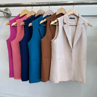 Dressy Pleated High waist Shorts & Long Vest Set-ACG Los Angeles-[option4]-[option5]-[option6]-[option7]-[option8]-Shop-Boutique-Clothing-for-Women-Online