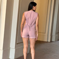 Dressy Pleated High Waist Shorts & Dressy Vest-ACG Los Angeles-[option4]-[option5]-[option6]-[option7]-[option8]-Shop-Boutique-Clothing-for-Women-Online